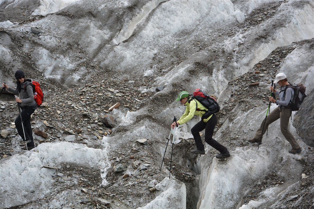 Image Trek glacier Inylchek - camp de base Khan Tengri - Randonnée Tien Shan