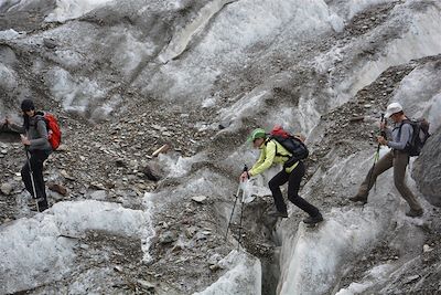 Franchissement des petites crevasses - Kirghizie