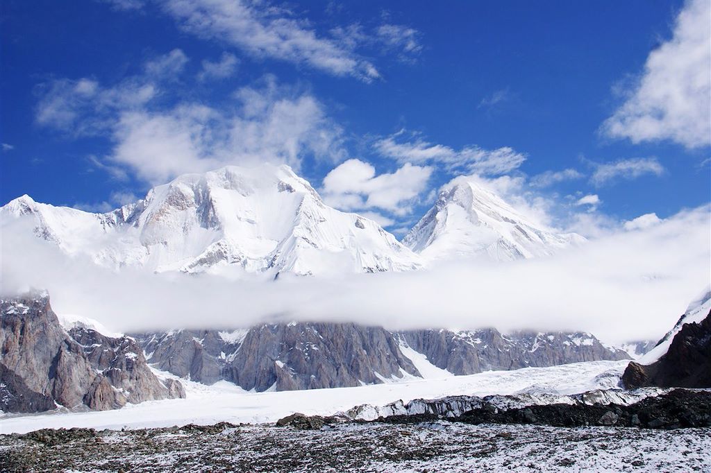 Image Trek glacier Inylchek - camp de base Khan Tengri - Randonnée Tien Shan