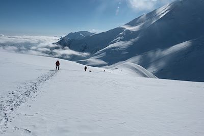 Montée au camp 3 sur le Pic Lénine - Kirghizie