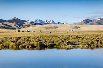 © PREVOST Vincent / hemis.fr - Lac Son-Kol - province de Naryn - Kirghizistan Lac Son-Kol - province de Naryn - Kirghizistan