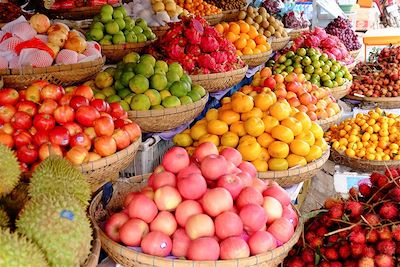 Stand de fruits - Koh Trong - Kratie - Cambodge