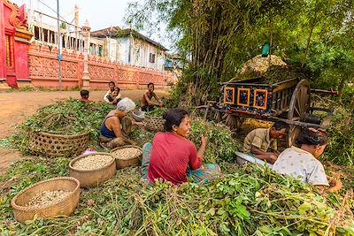 © Robert Harding / hemis.fr - Le village d'Angkor Ban, sur les rives du Mékong, province de Battambang - Cambodge Le village d'Angkor Ban, sur les rives du Mékong, province de Battambang - Cambodge