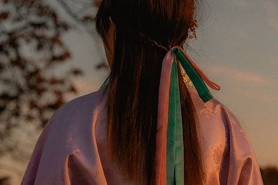 Jeune femme en costume traditionnel - Gyeongju - Corée du Sud