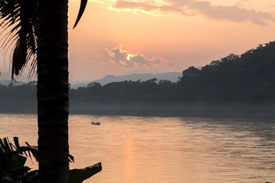 Coucher de soleil avec vue sur le Mékong - Luang Prabang - Laos