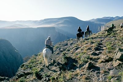 Randonnée à cheval - Montagnes du Drakensburg - Lesotho