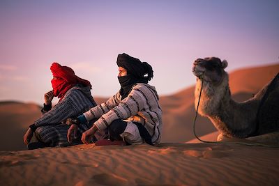 Au milieu du désert marocain - Maroc