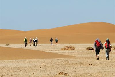 Randonnée dans les dunes du Sahara - Maroc