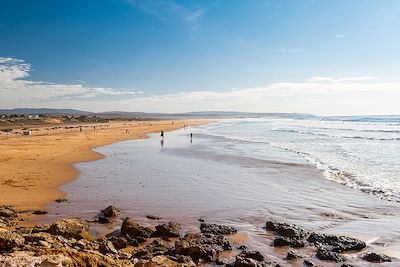 Vue panoramique de la plage de Sidi Kaouki - Maroc