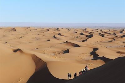 Randonnée dans les dunes du Sahara - Maroc