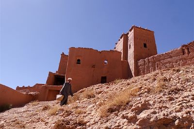 Dans la vallée M'Goun - Versant sud-est du Haut Atlas - Maroc