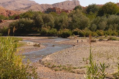 Dans la vallée M'Goun - Versant sud-est du Haut Atlas - Maroc