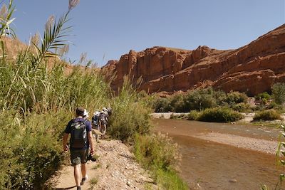 Dans la vallée M'Goun - Versant sud-est du Haut Atlas - Maroc