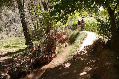 Dans la vallée M'Goun - Versant sud-est du Haut Atlas - Maroc