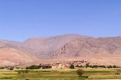 Dans la vallée M'Goun - Versant sud-est du Haut Atlas - Maroc