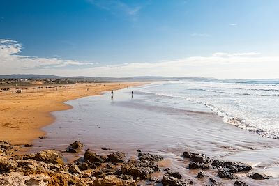 Vue panoramique de la plage de Sidi Kaouki - Maroc