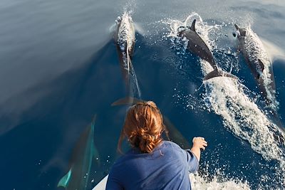 © Eyes on Asia / Stocksy - Avec les dauphins aux Maldives Avec les dauphins aux Maldives