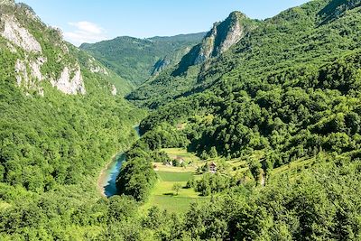 © GIUGLIO Gil / hemis.fr - Canyon de la Tara - Parc national de Durmitor - Monténégro Canyon de la Tara - Parc national de Durmitor - Monténégro