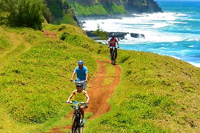 Cyclistes dans le sud de l'Île Maurice