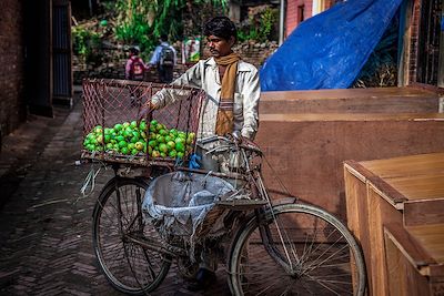 © Yann Tosseyn - Scène de rue à Katmandou - Tour du Manaslu - Népal Scène de rue à Katmandou - Tour du Manaslu - Népal