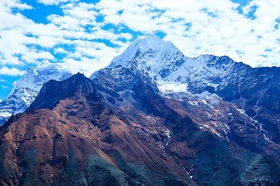 Vue sur le Thamserku - Vallée du Khumbu - Népal 