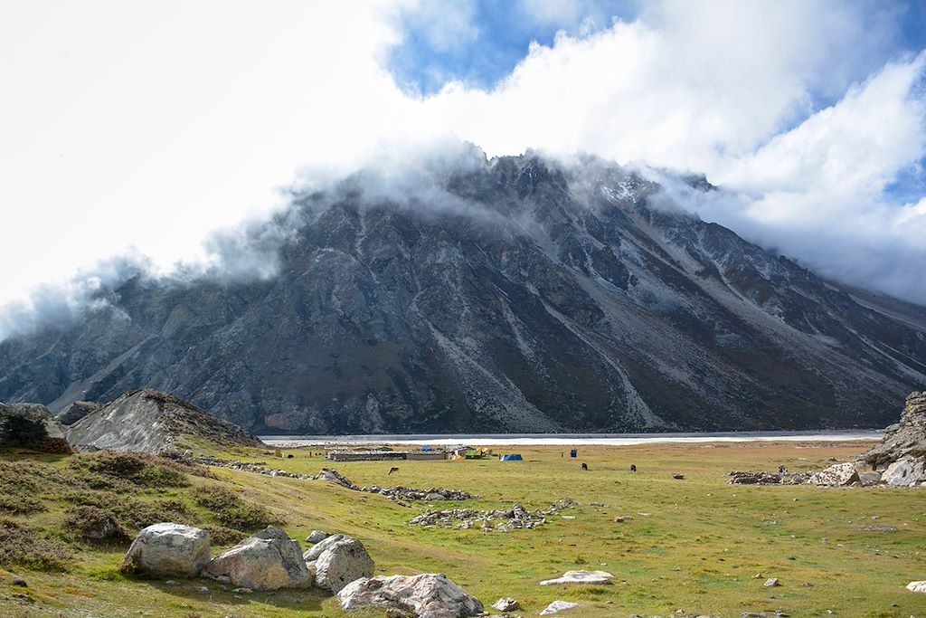 Image Trek Népal - Trek Kangchenjunga - Camp de Pangpema