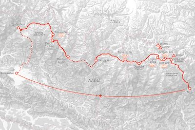Carte - Himalaya - Népal