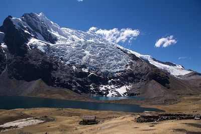 Lagune et ferme - Massif de l'Ausangate - Région de Cuzco - Pérou 