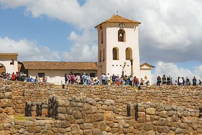 Site Inca lors d'une randonnée depuis Chinchero jusqu'à Taucca