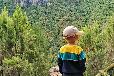 © Tatiana Klimiankova / Alamy / Hemis - Randonnée en famille vers la Levada do Alecrim - Madère - Portugal Randonnée en famille vers la Levada do Alecrim - Madère - Portugal
