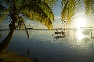 Coucher de soleil en Polynésie