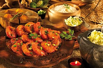 Plat réunionnais Cari camaron - La Réunion