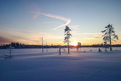 Coucher de soleil en Laponie suédoise - Suède