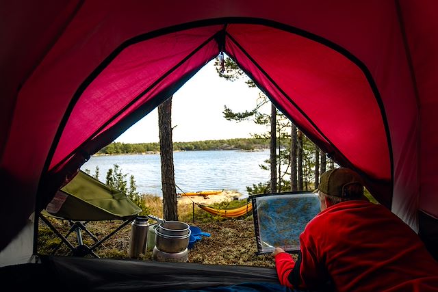 Voyage Kayak dans l'archipel de Stockholm - en train