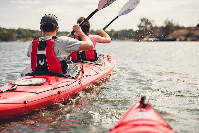 Voyage Kayak dans l'archipel de Stockholm - en train