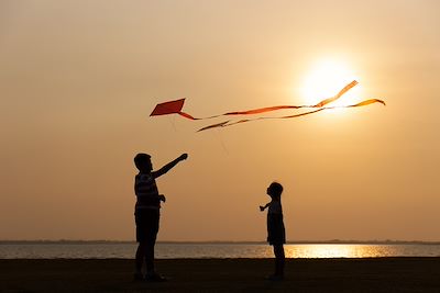 © WC.GI / Getty Images - Cerf-Volant au coucher de soleil Cerf-Volant au coucher de soleil