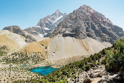 Les lacs dans les montagnes Fanskye -  Tadjikistan