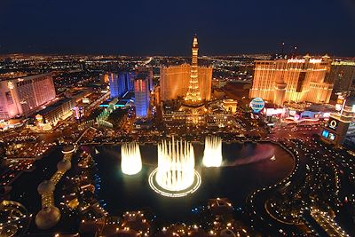 © Las Vegas Visitor's Bureau - Le Strip vu du Bellagio - Las vegas - Nevada - Usa Le Strip vu du Bellagio - Las vegas - Nevada - Usa