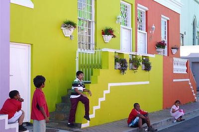 Enfants dans le quartier malais de Bo Kaap - Le Cap - Cap-Occidental - Afrique du Sud