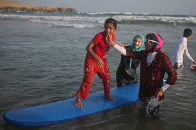 Into the sea