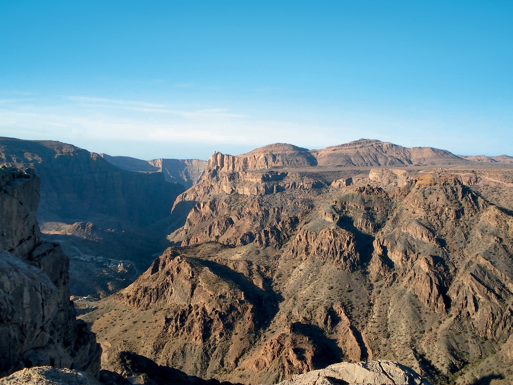 Point de vue sur les montagnes du Djebel Akhdar