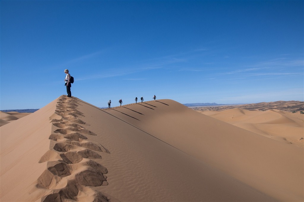 Randonnée dans le désert marocain