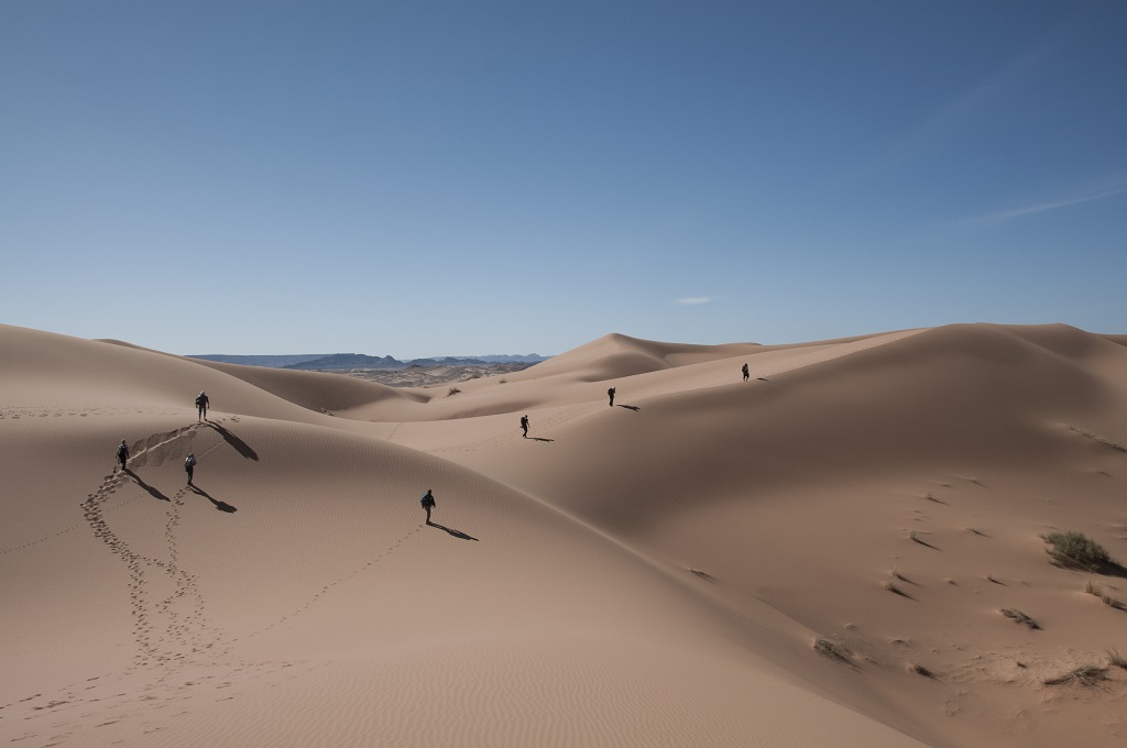 Randonnée dans le désert marocain