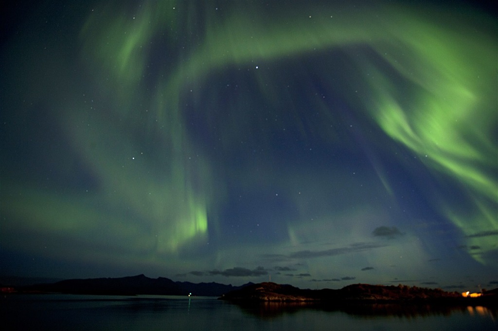 Aurores boréales dans les Lofoten, Norvège