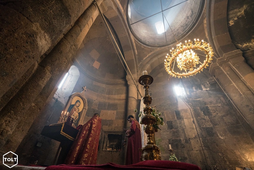 Messe célébrée au monastère des psaumes