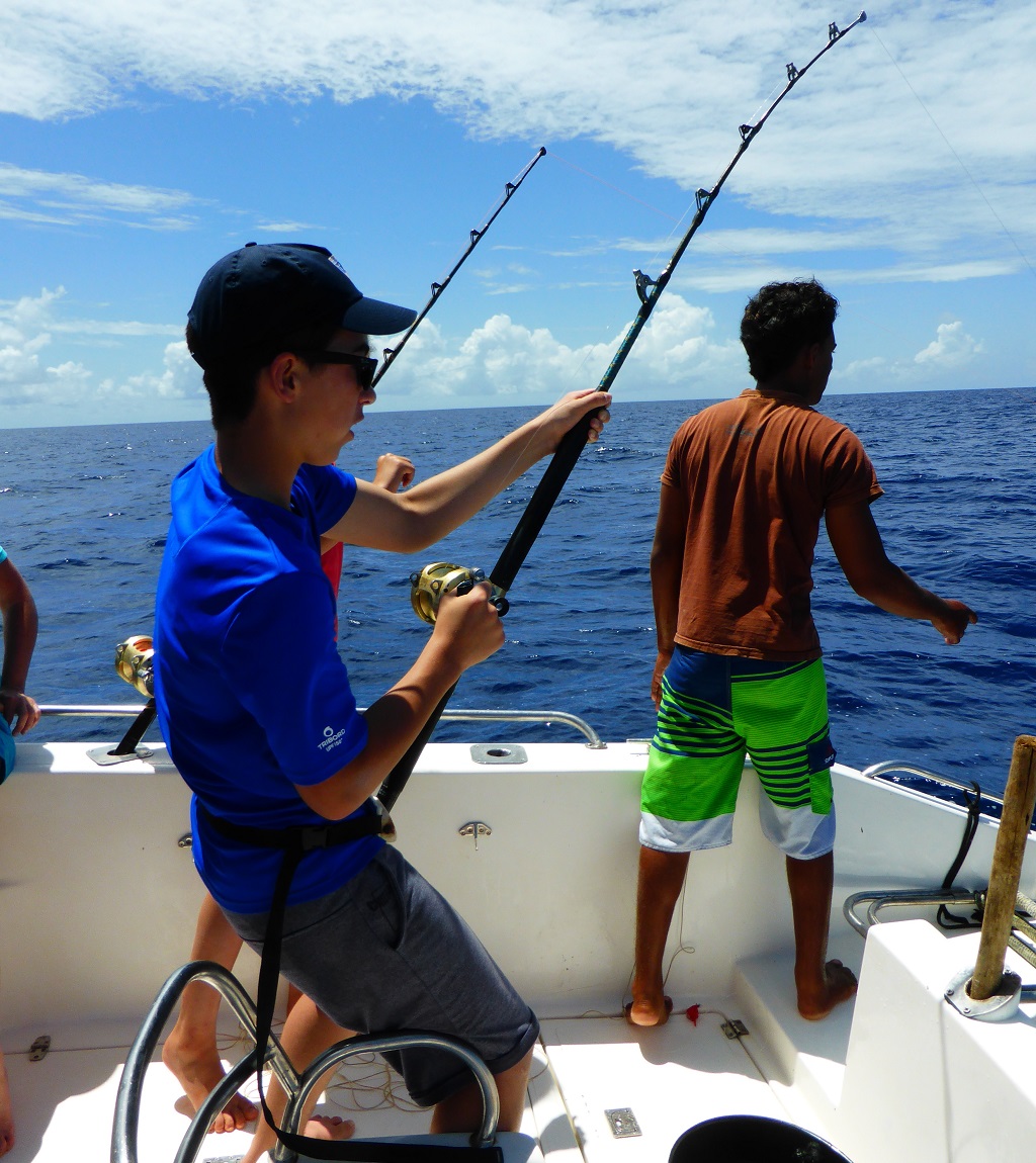 Sortie pêche au large de Praslin