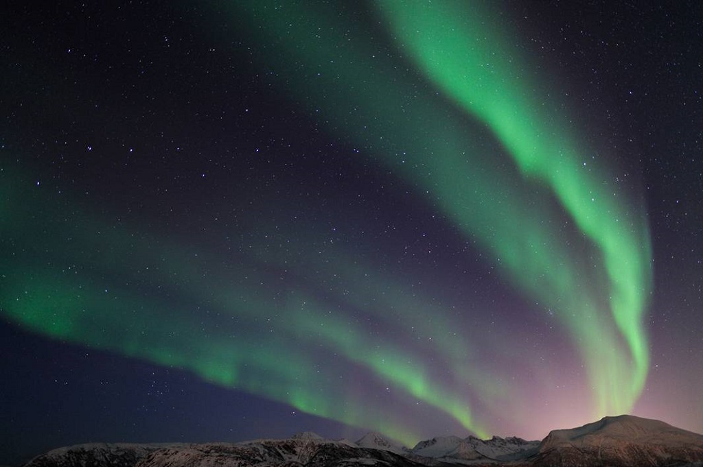 Aurores boréales dans la région de Tromsø