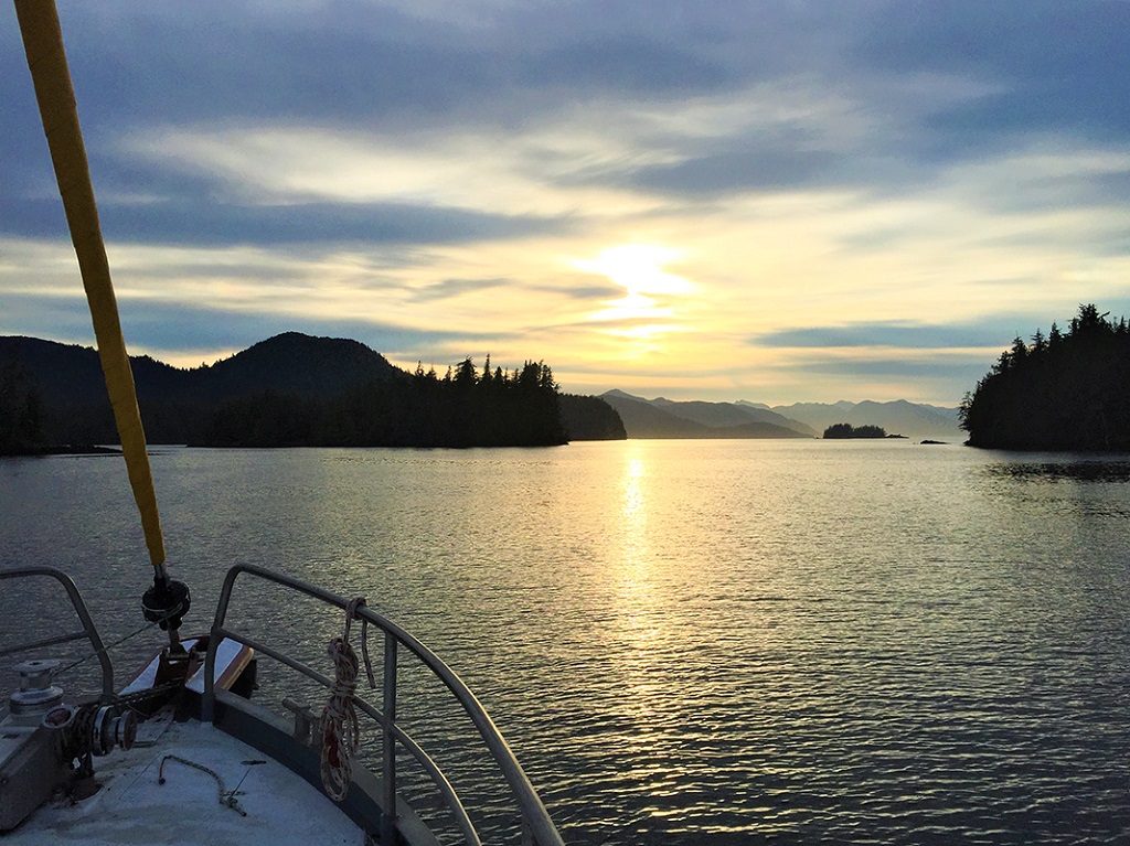Coucher de soleil sur le fjord, Baie du Prince William, Alaska - ©Didier Forest