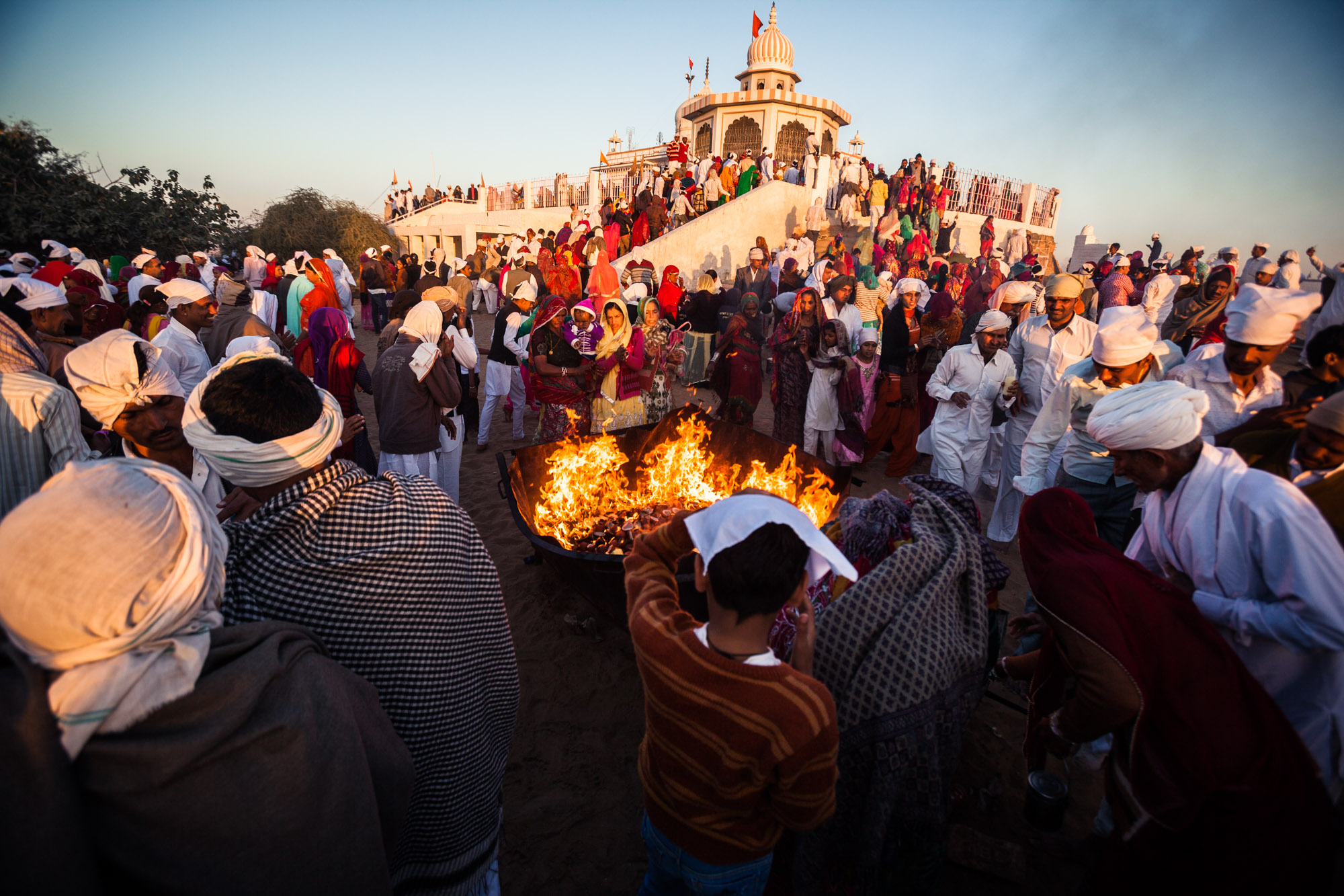 Deux fois par an les Bishnoïs se réunissent au pèlerinage de Mukam pour célébrer leur prophète ©Franck Vogel