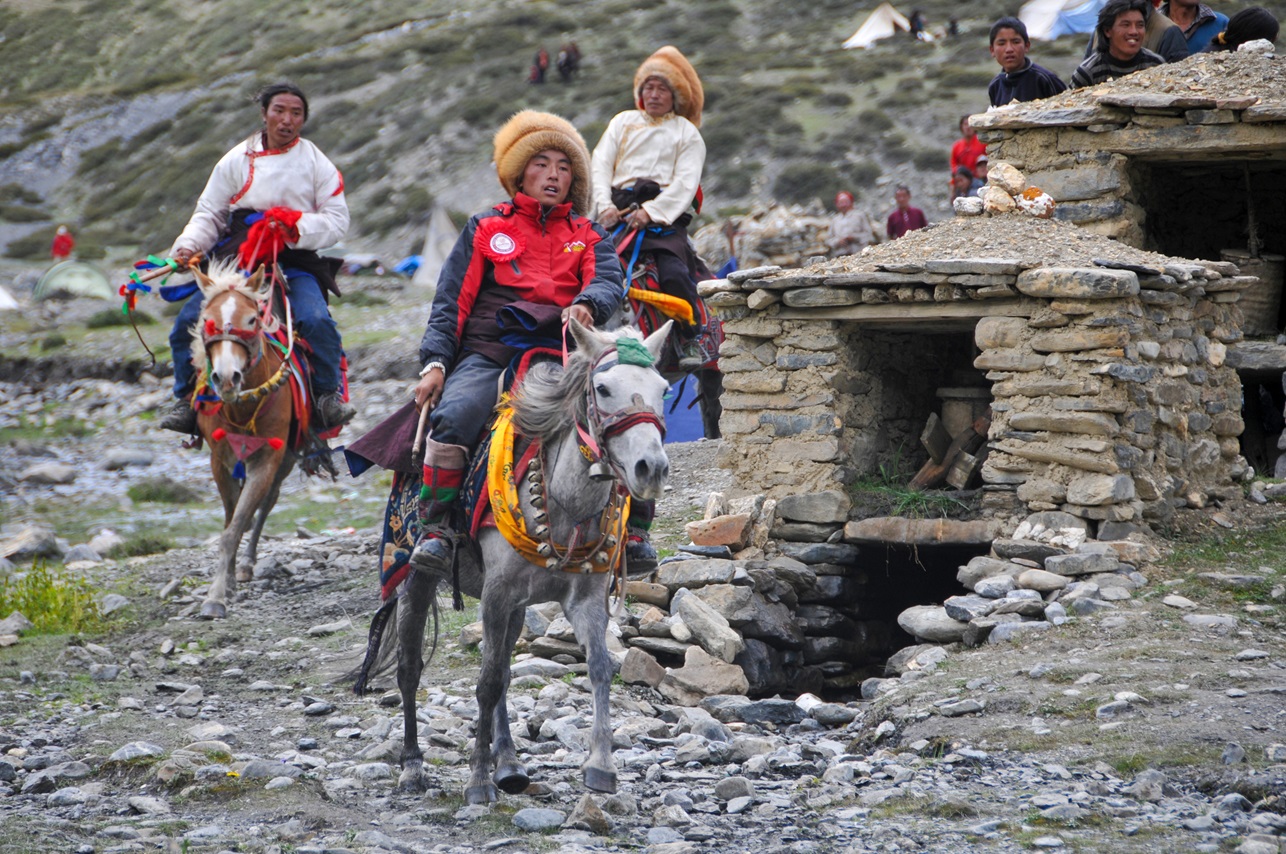 Des cavaliers lors d'une course de chevaux en 2012 ©Daniel Le Cunff